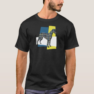 Kläder/italiensk greyhound Hund Silhouette Y&B Tri T Shirt