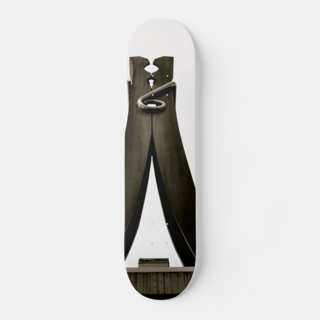 Kläder klämmer fast (svarten & vit) skateboard bräda 20,5 cm (Framsida)