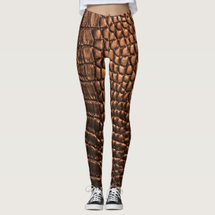 Kläder: krokodilläder struktur. leggings