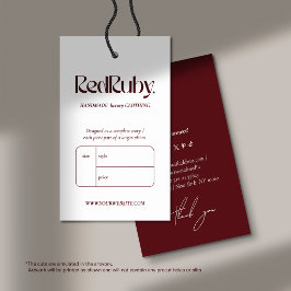 Kläder Logotyp Pris Märkesetikett Hang Tag Card Visitkort