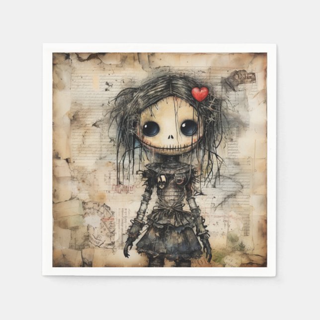 Kläder med hjärta i håret pappersservett (Framsidan)