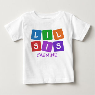 Kläder med litet Syrran-ANPASSAT NAMN Tee Shirt