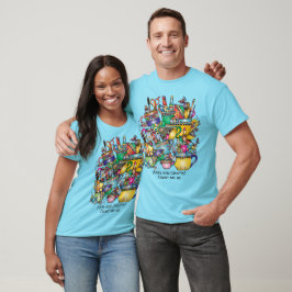 Kläder och båtar tar mig in! Vuxen för färgstark R T Shirt