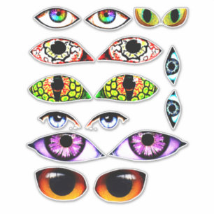 Kläder och djur, Ögon Klistermärken