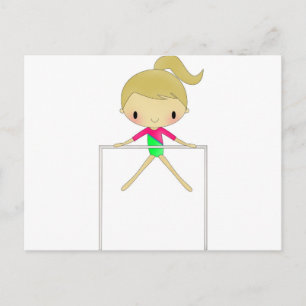 Kläder och tillbehör till personlig Girls Gymnasti Vykort