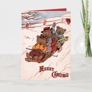 Kläder på en Sledge - Vintage Helgdag Helgkort