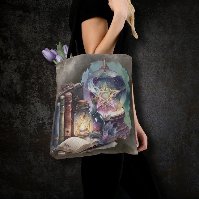 Kläder | Pastel Spellbook Tomes och Crystal Boll Tygkasse (Skapare uppladdad)
