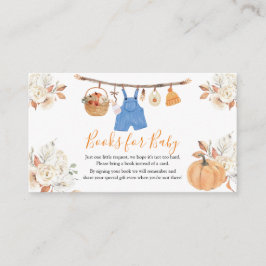 Kläder Pumpkin Fall Baby Shower Bokar för Baby Tilläggskort