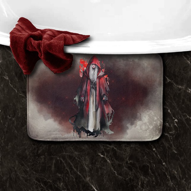 Kläder | Red Witch med Mörk Evil Gothic Shadows Badrumsmatta (Skapare uppladdad)