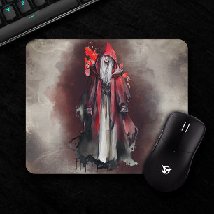 Kläder Red Witch med Mörk Evil Gothic Shadows Musmatta
