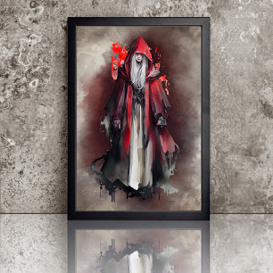 Kläder   Red Witch med Mörk Evil Gothic Shadows Poster