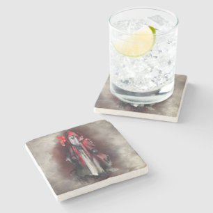 Kläder   Red Witch med Mörk Evil Gothic Shadows Stenunderlägg