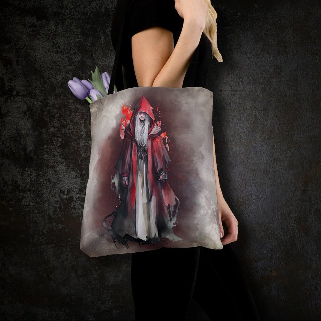 Kläder | Red Witch med Mörk Evil Gothic Shadows Tygkasse (Skapare uppladdad)