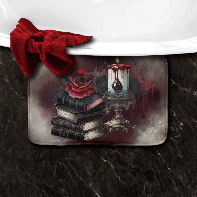 Kläder | Spellbook Tomes och Skullljus Badrumsmatta (Skapare uppladdad)