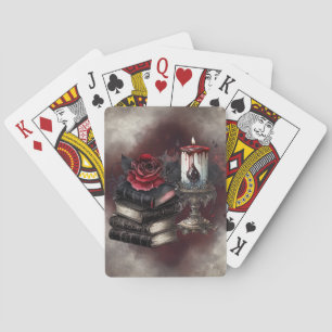 Kläder Spellbook Tomes och Skullljus Casinokort