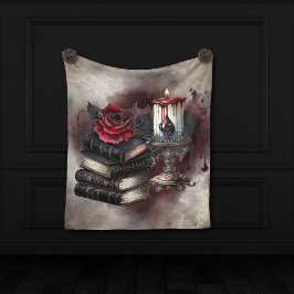 Kläder | Spellbook Tomes och Skullljus Fleecefilt