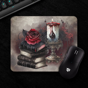 Kläder Spellbook Tomes och Skullljus Musmatta