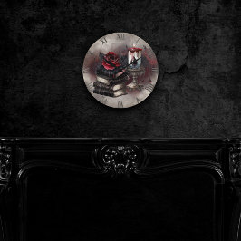 Kläder | Spellbook Tomes och Skullljus Rund Klocka