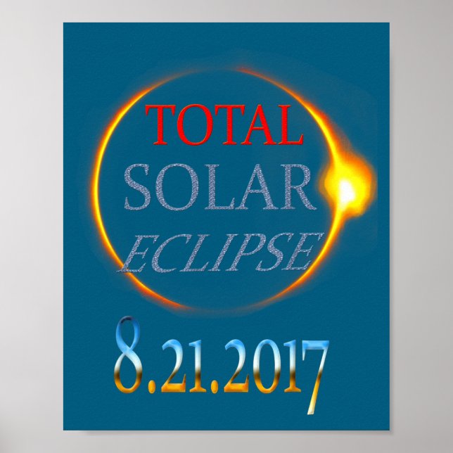 Kläder Total Solförmörkelse 2017 Poster (Framsidan)