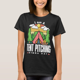 Kläder utanför Wildlife Tält Pitching Girl Camp T Shirt
