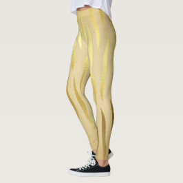 Kläderbalkar från Guld zebra tryck Leggings