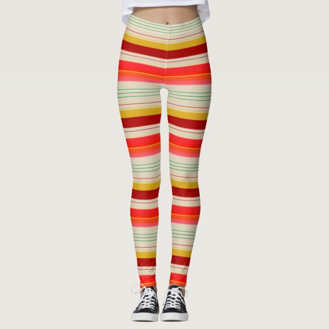Kläderskinn med fet Rand Leggings (Framsida)
