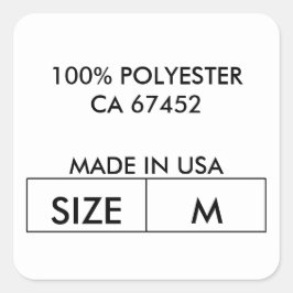 Klädeshalsdekaler Design Fyrkantigt Klistermärke