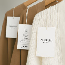 Klädhängare Etikett med Pris, Storlek, Stil & Soci