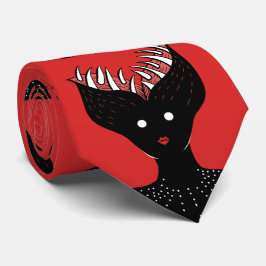 Klädjande demon Girl Mörk Gothic Character med tju Slips