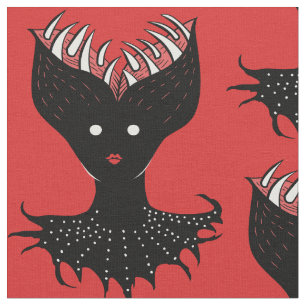 Klädjande demon Girl Mörk Gothic Character med tju Tyg