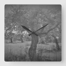 KLÄDJE KONST OCH DESIGN FYRKANTIG KLOCKA