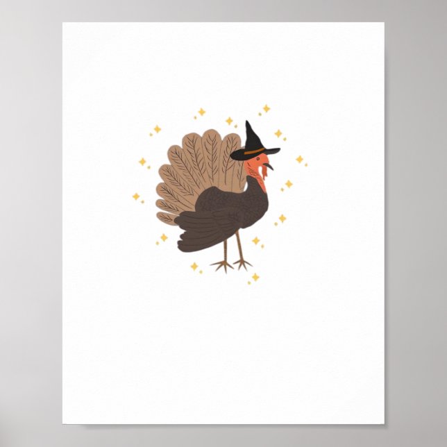 Klädkalkon med hatt och mousserande stjärnor tända poster (Framsidan)