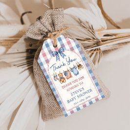 Klädlinje All American Girl Baby Shower Presenttag Presentetikett