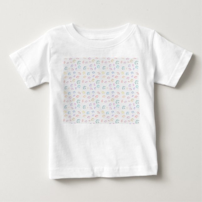 Klädlinje med blommönster  t shirt (Framsida)