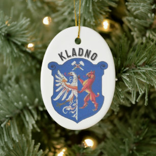 Kladnos vapen, Tjeckien Julgransprydnad Keramik