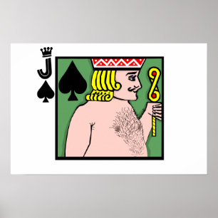 Klädpokerjack av spadar poster
