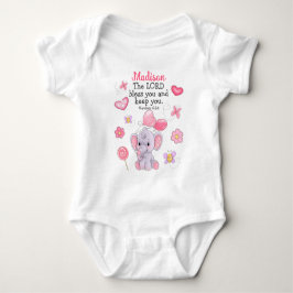 Klädsel för bebis med välsignelse skrift anpassat  t shirt