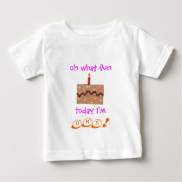 Klädsel för flickors 1-årsdag - baby T T-shirt