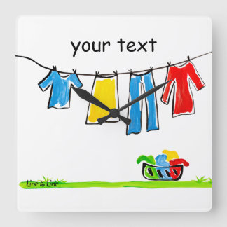 klädstreck fyrkantig klocka