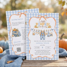 Klädstreck Liten Pumpa Höst Baby Shower