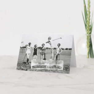Klaffflickor som leker Golf, 1926 Kort