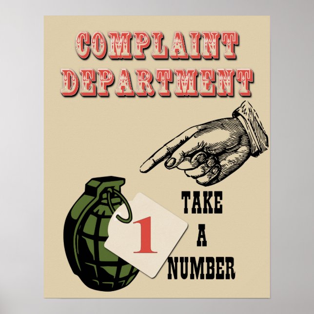 Klageavdelningens Affisch 2 (Framsidan)