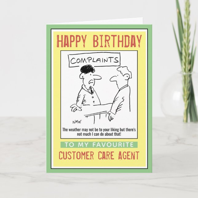 Klagomål från avdelningen Kundvårdsarbetare Kort (Framsida)