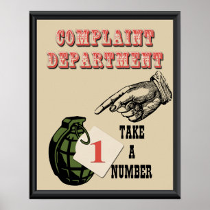 Klagomålsavdelningen Poster