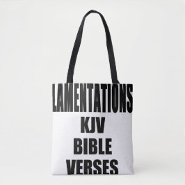 Klagovisor KJV Bibelverser Vertikal Fet Skrift Tygkasse