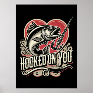 Kläkt på dig - fiske på Alla hjärtans dag Poster