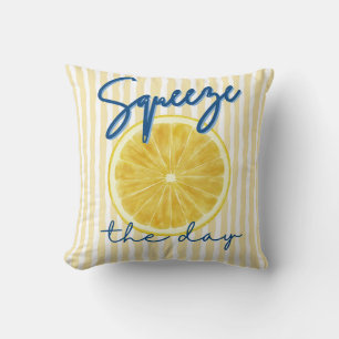 Kläm Dagen Citron Motivationscitat Kudde