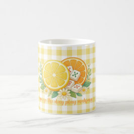 Kläm Dagen Citrus Gingham Mahjong  Kaffemugg