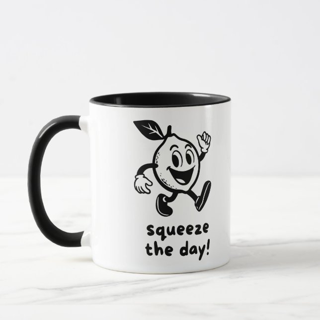 Kläm Dagen Rolig Citron Puns Mugg (Vänster)