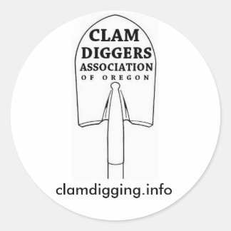 Klam Diggers Association Bumper Sticker Runt Klistermärke